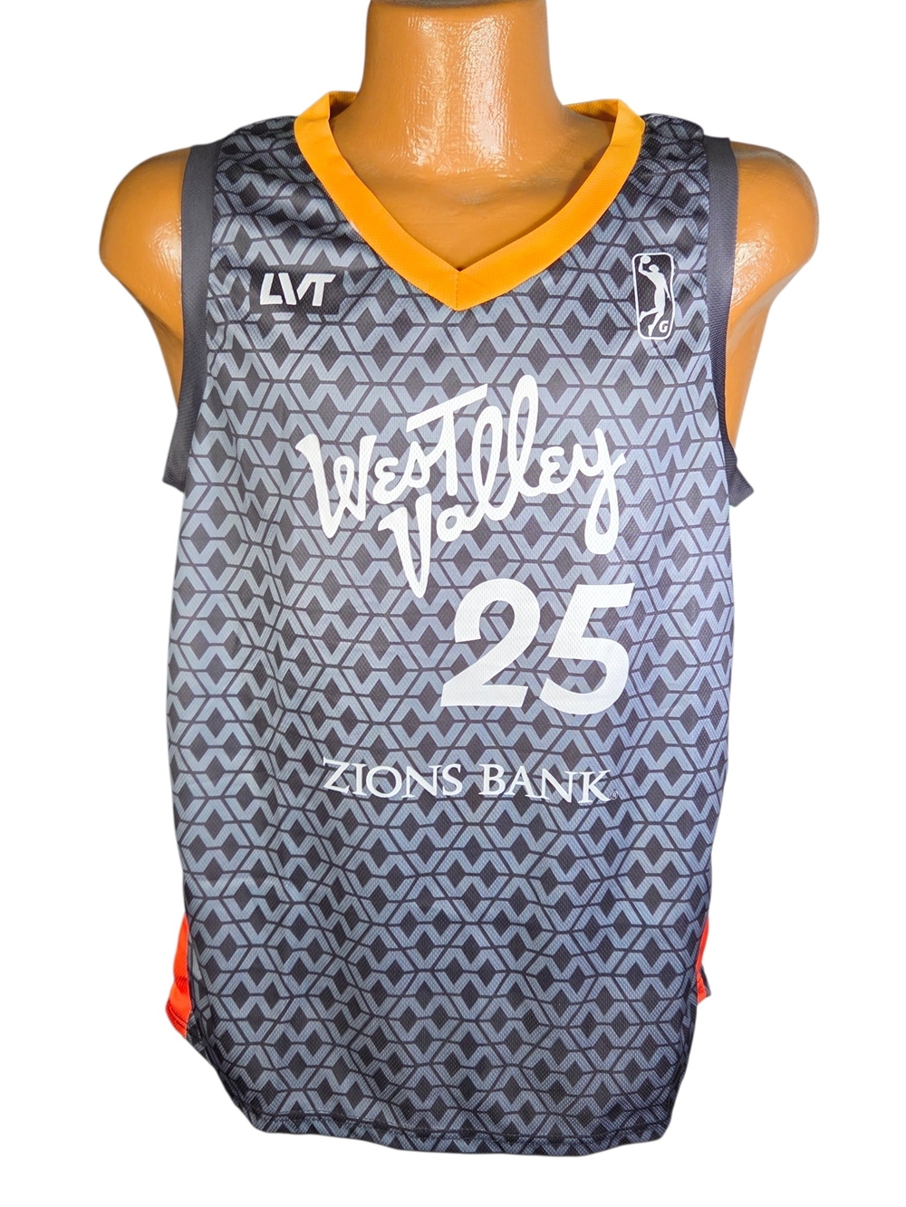#25 Gray & Yellow Basketball Jersey